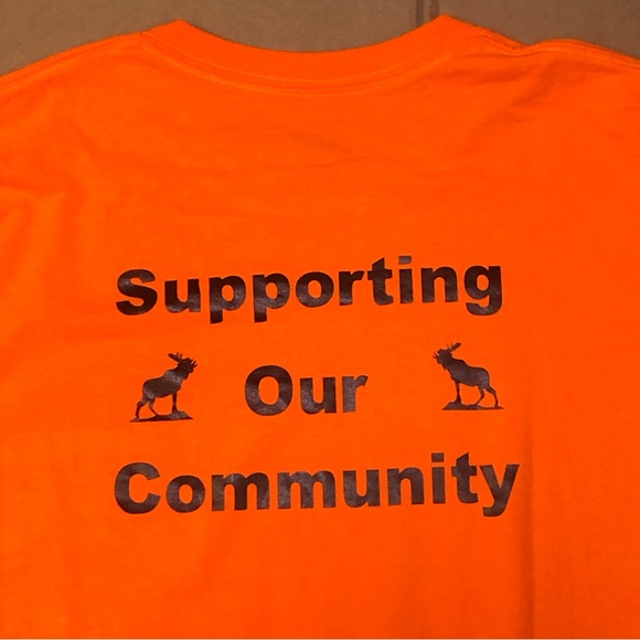 Loyal Order of Moose Neon Orange T-Shirt XL McMinnville Tennessee Moose Lodge - Picture 4 of 4